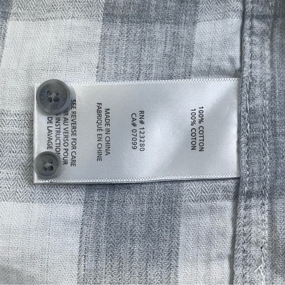 Travis Mathew Shirt Adult Medium Gray White Button Up Plaid Flannel Preppy Men - Picture 9 of 15